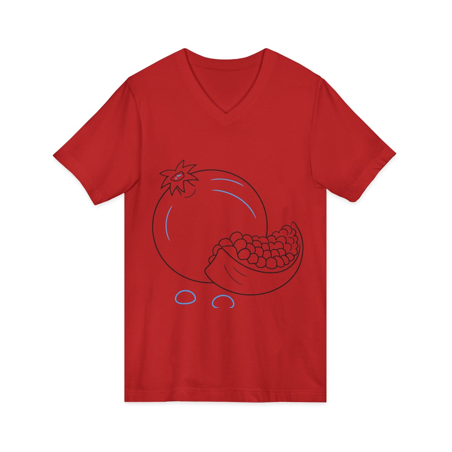 Pomegranate Bliss Unisex V-Neck Tee