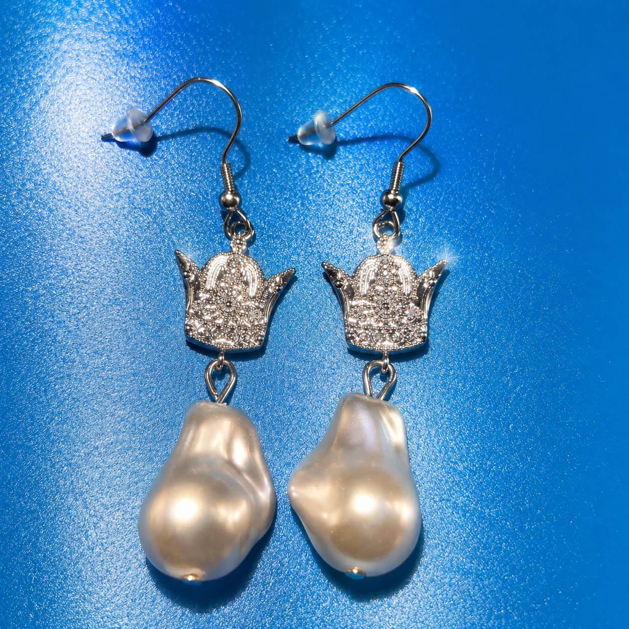 PERSIAN ROYAL CROWN PEARL EARRINGS & NECKLACE