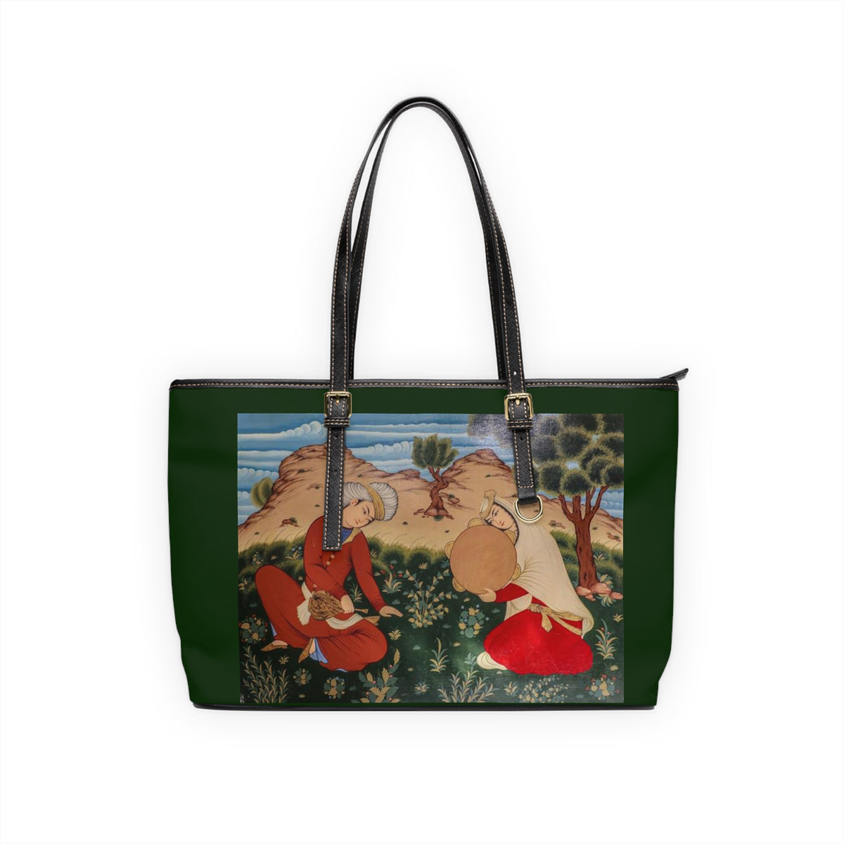 Artistic PU Leather Shoulder Bag – Iranian Miniature layli & Majnoon لیلی و مجنون
