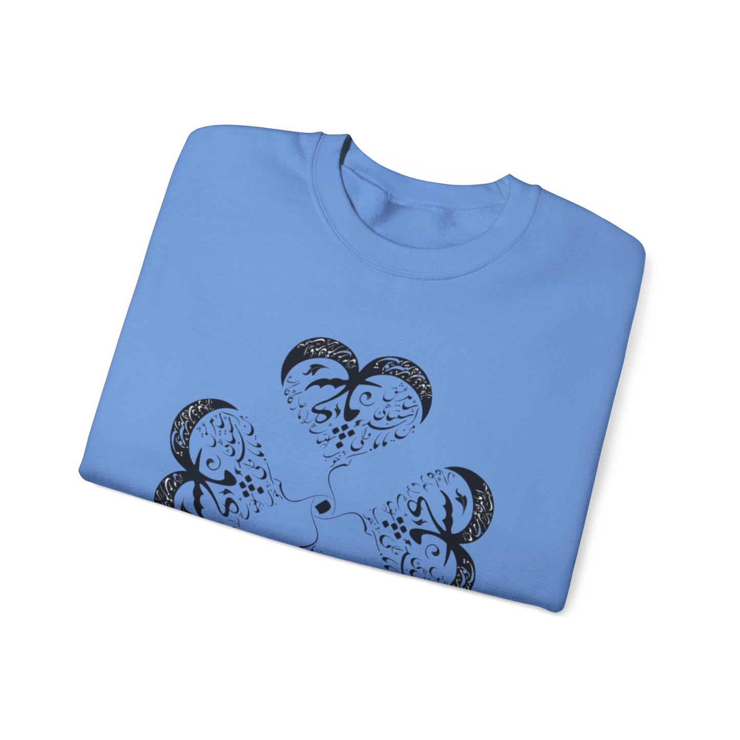 UNISEX FARSI CALLIGRAPHY HEART SWEATSHIRT: 'MAL MANI' BY MOEIN