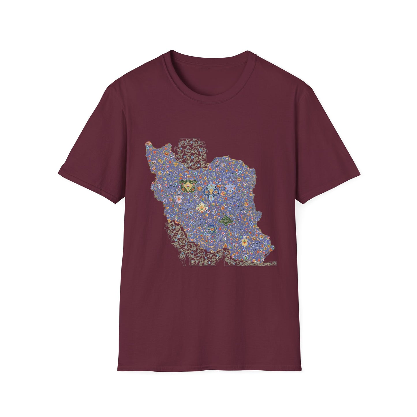 UNISEX IRAN MAP T-SHIRT WITH TAZHIB