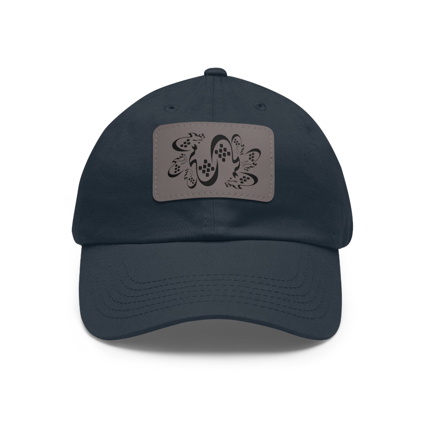 Persion Calligraphy Dad Hat with Leather Patch هیچ