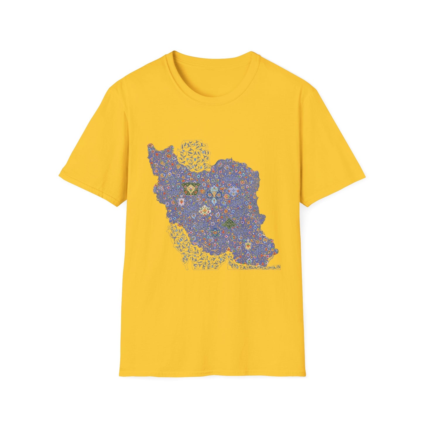 UNISEX IRAN MAP T-SHIRT WITH TAZHIB