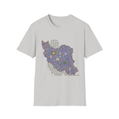 UNISEX IRAN MAP T-SHIRT WITH TAZHIB