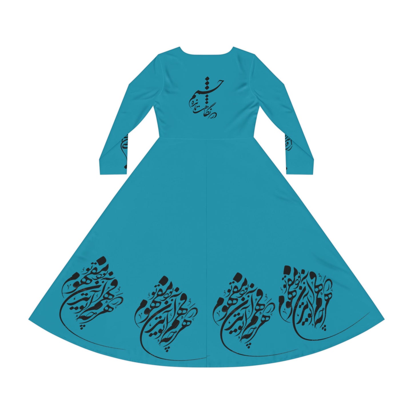 PERSIAN CALLIGRAPHY DANCE DRESS باران می‌بارد