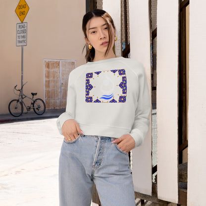 RUMI POEM & LETTER N " ن " CROP PULLOVER