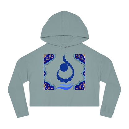 Relaxed Cropped Hoodie Alphabet “ن” Design