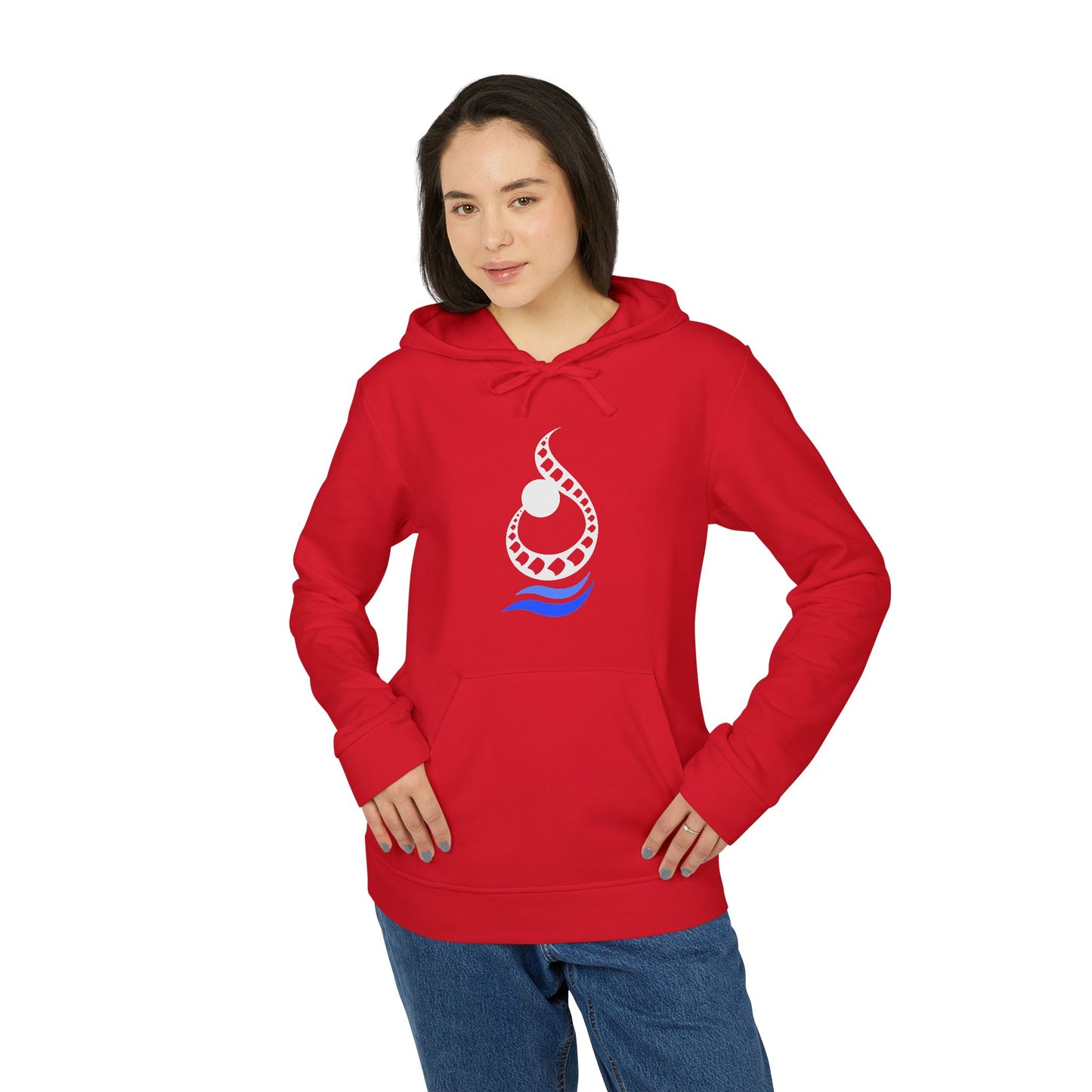 ADIDAS UNISEX FLEECE HOODIE | ن ALPHABET N EMBLEM