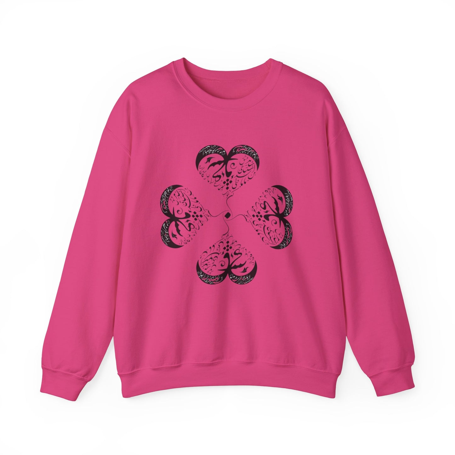 UNISEX FARSI CALLIGRAPHY HEART SWEATSHIRT: 'MAL MANI' BY MOEIN