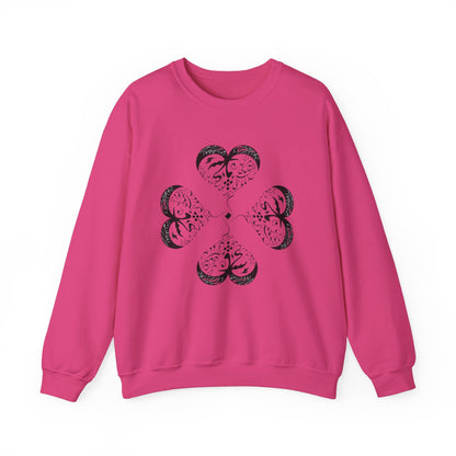 UNISEX FARSI CALLIGRAPHY HEART SWEATSHIRT: 'MAL MANI' BY MOEIN