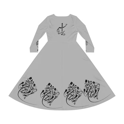 PERSIAN CALLIGRAPHY DANCE DRESS باران می‌بارد