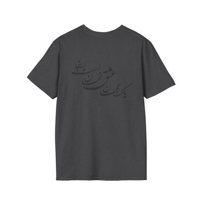 T-SHIRT SOFTSTYLE UNISEXE | CARTE DE L'IRAN "Le monde est un corps et l'Iran en est le cœur"