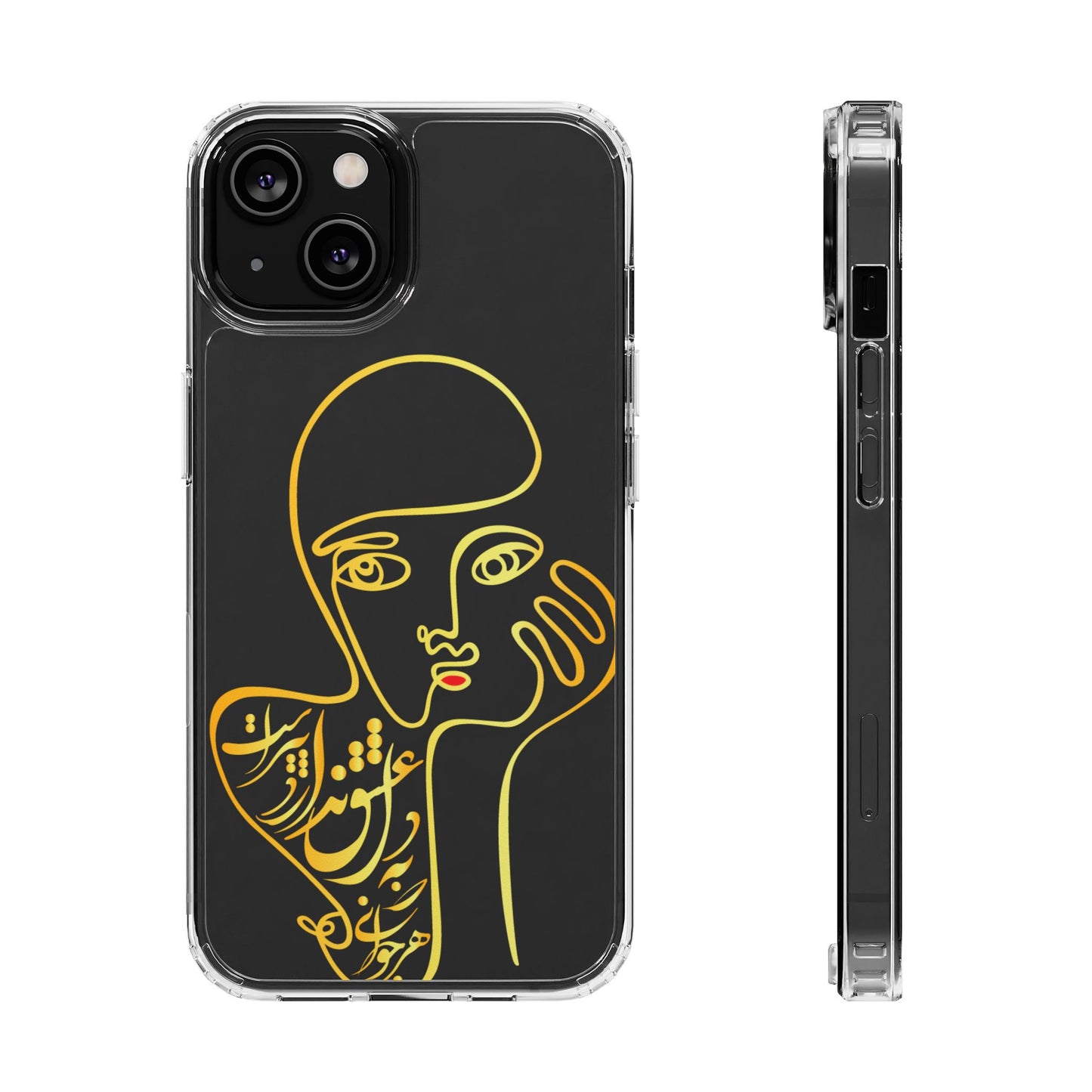 Clear Phone Cases with Persion Calligraphy and Painting