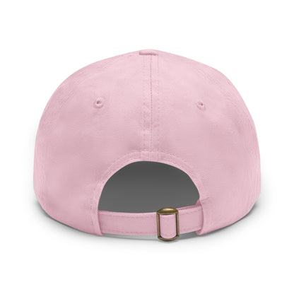 DAD HAT WITH LEATHER PATCH | "هیچ" – MINIMALIST PERSIAN CALLIGRAPHY