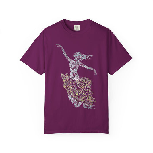 PERSIAN IRAN MAP WOMEN CALLIGRAPHY T-SHIRT
