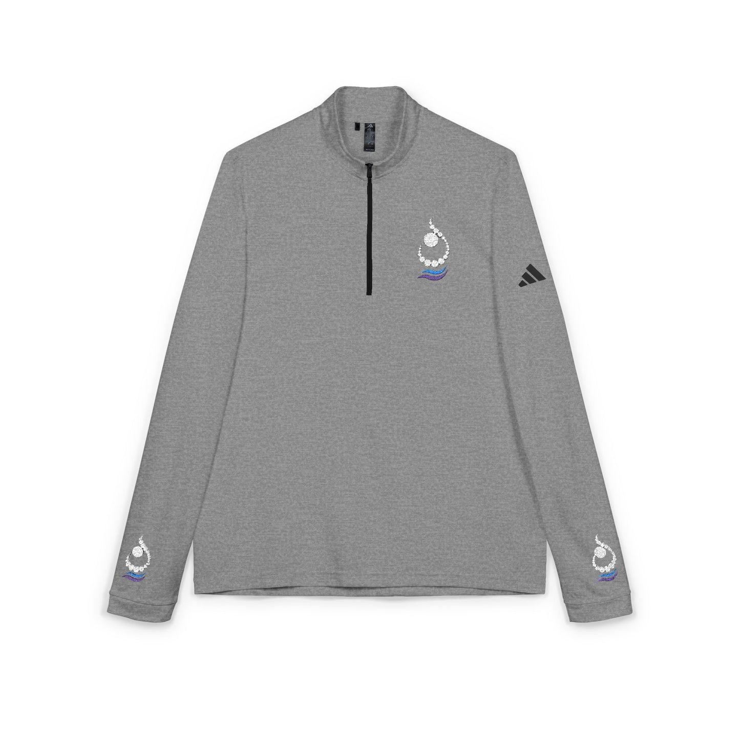 ن ALPHABET N ADIDAS QUARTER-ZIP | EMBROIDERED PERFORMANCE PULLOVER