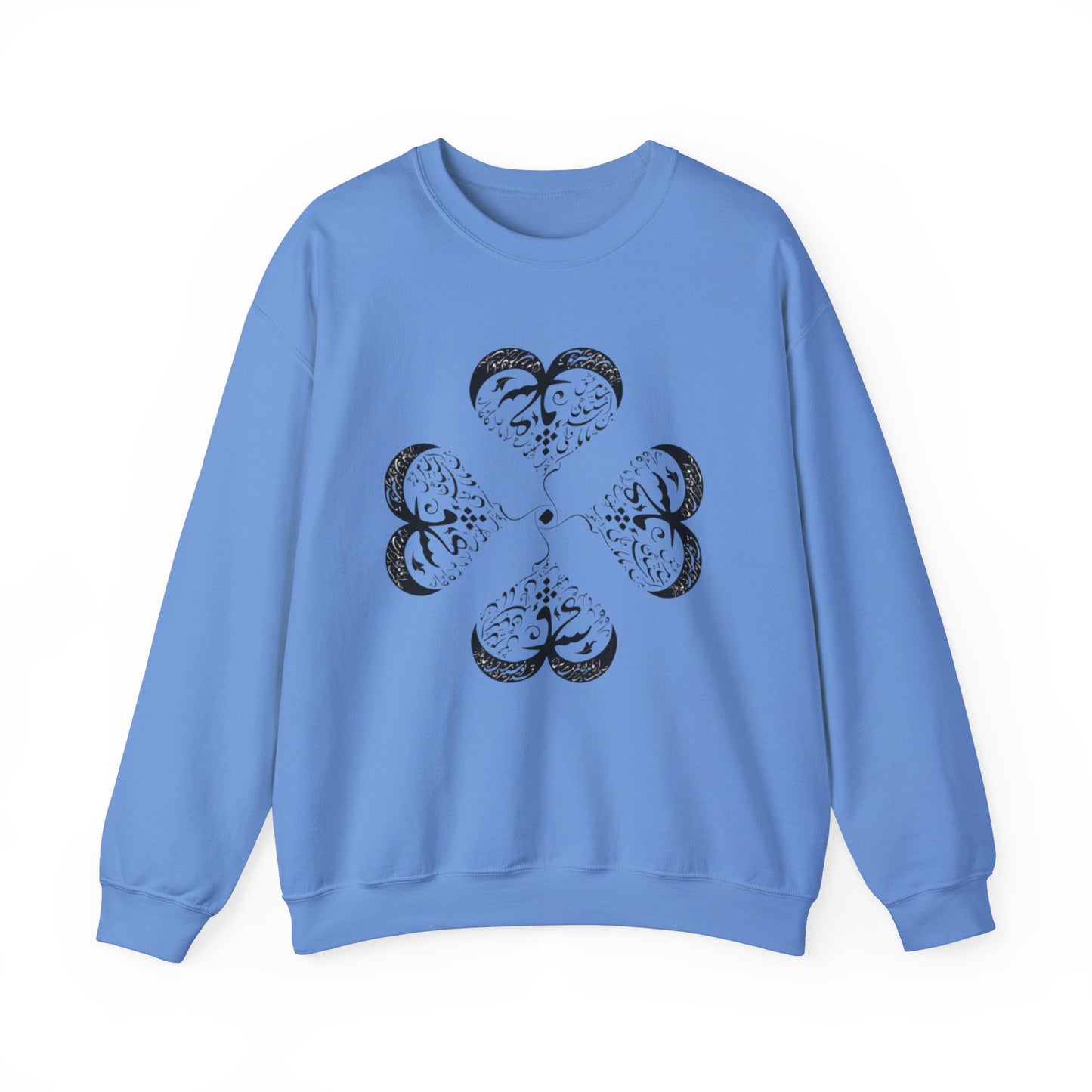 UNISEX FARSI CALLIGRAPHY HEART SWEATSHIRT: 'MAL MANI' BY MOEIN