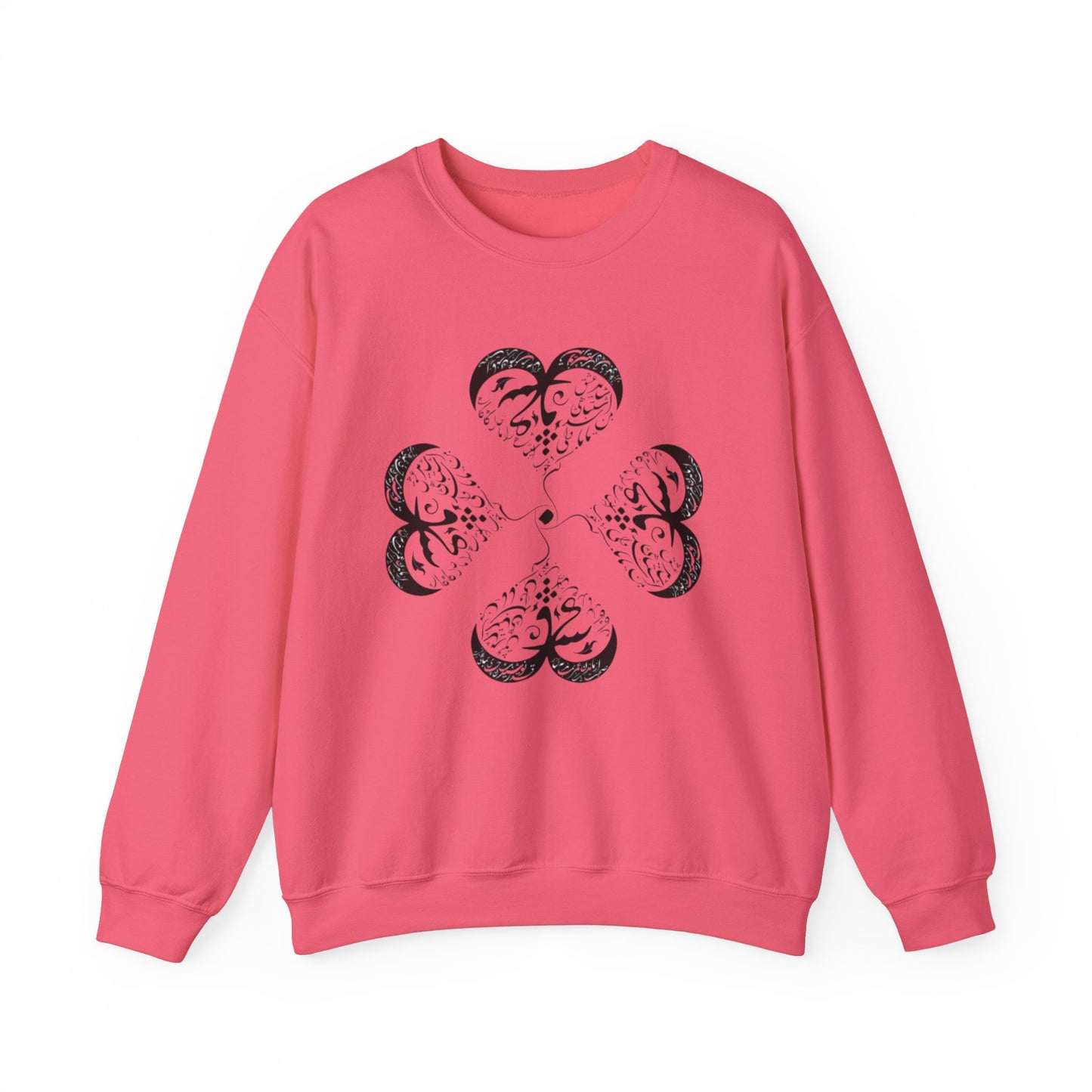 UNISEX FARSI CALLIGRAPHY HEART SWEATSHIRT: 'MAL MANI' BY MOEIN