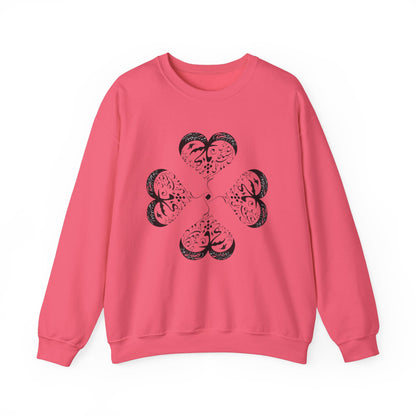 UNISEX FARSI CALLIGRAPHY HEART SWEATSHIRT: 'MAL MANI' BY MOEIN