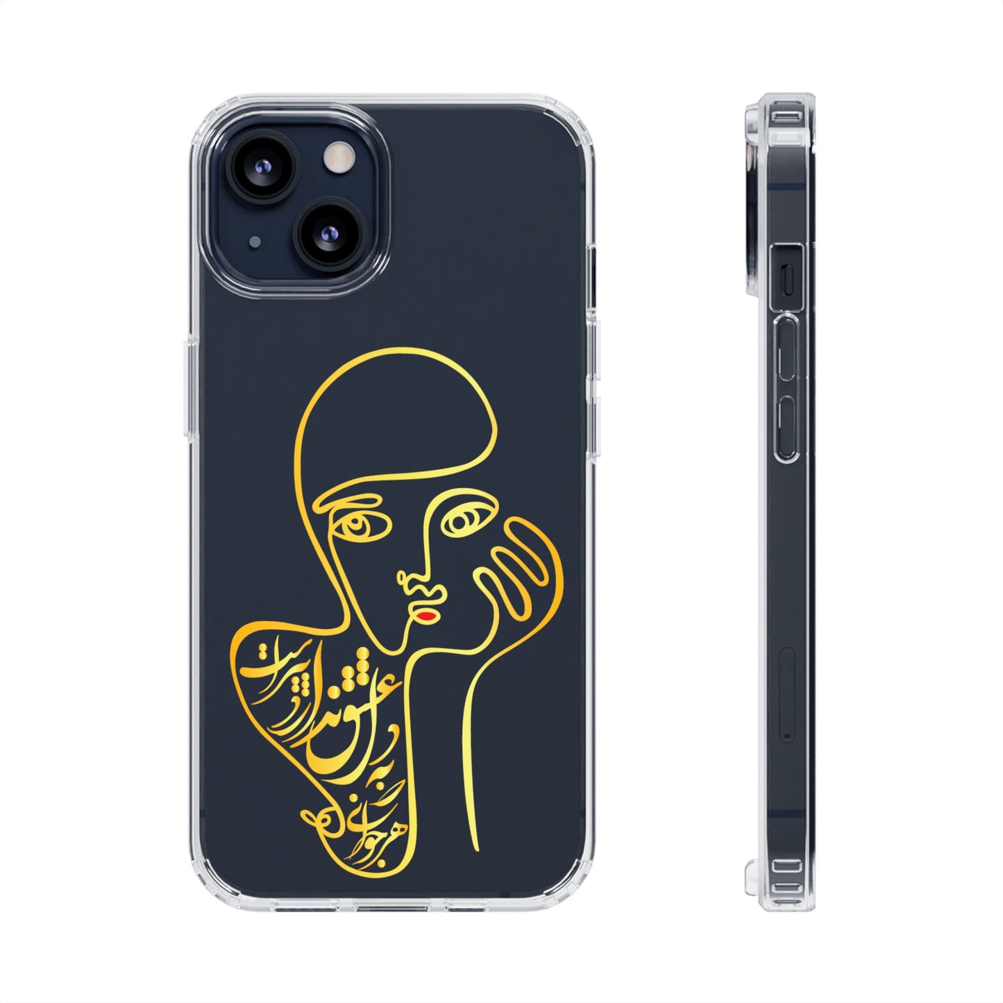 Clear Phone Cases with Persion Calligraphy and Painting