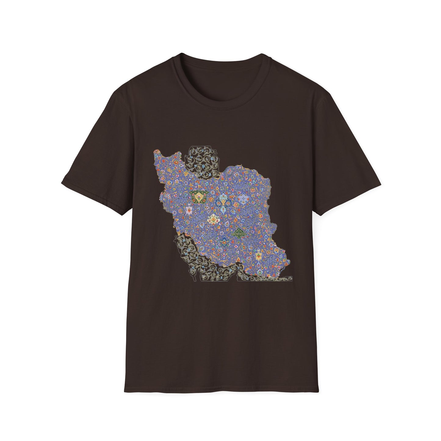 UNISEX IRAN MAP T-SHIRT WITH TAZHIB