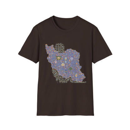 UNISEX IRAN MAP T-SHIRT WITH TAZHIB