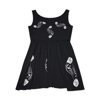 PERSIAN CALLIGRAPHY SKATER DRESS
