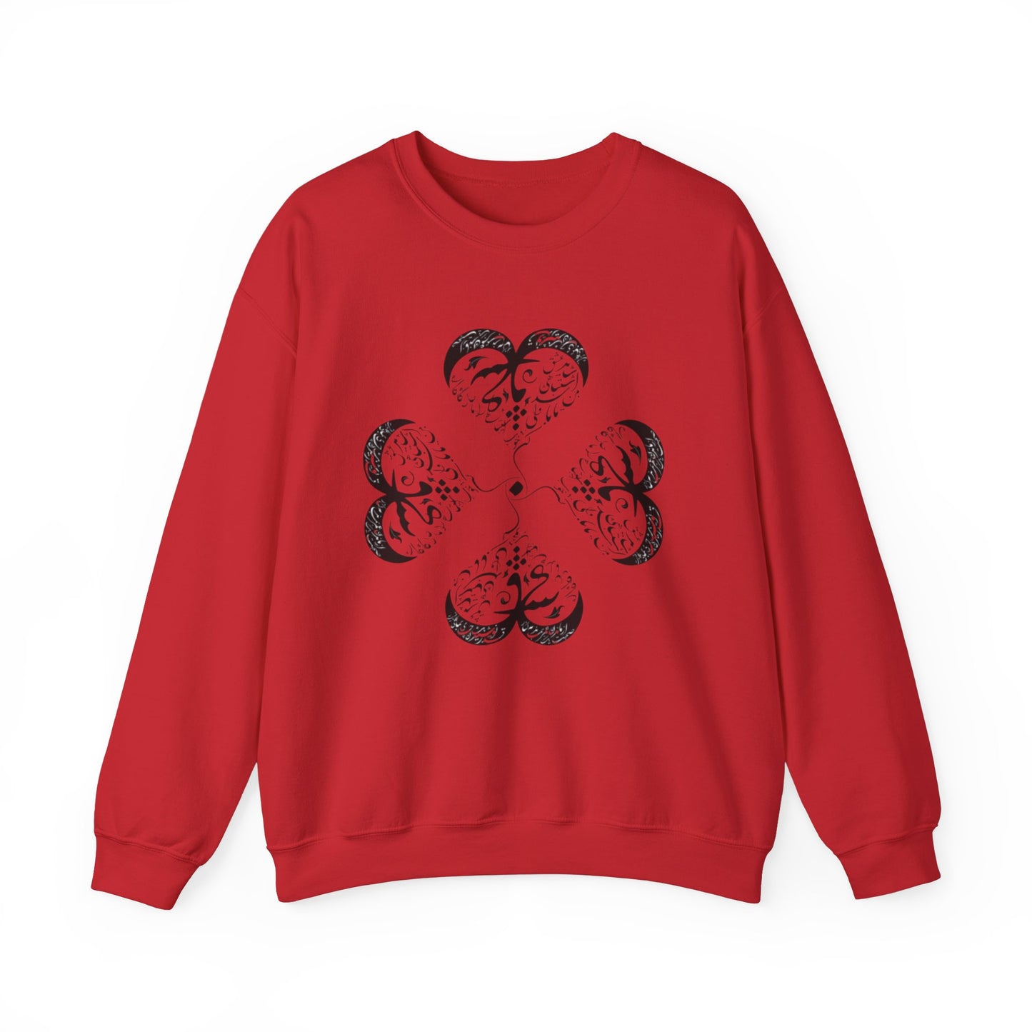 UNISEX FARSI CALLIGRAPHY HEART SWEATSHIRT: 'MAL MANI' BY MOEIN