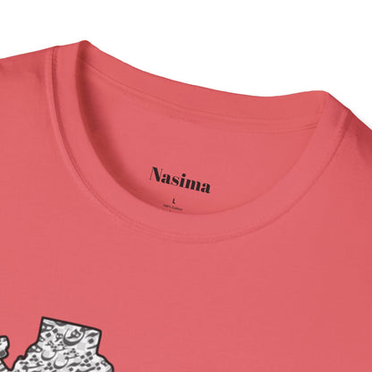 UNISEX SOFTSTYLE T-SHIRT | IRAN MAP "همه عالم تن است و ایران قلب آن"