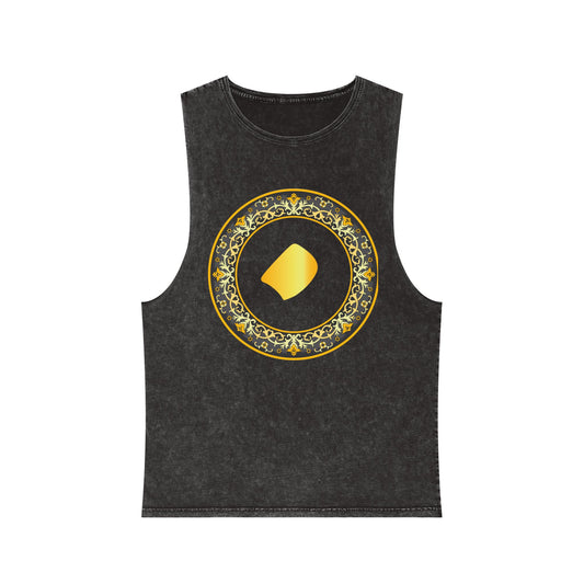 FARSI DOT UNISEX STONEWASH TANK TOP WITH TAZHIB نقطه فارسی