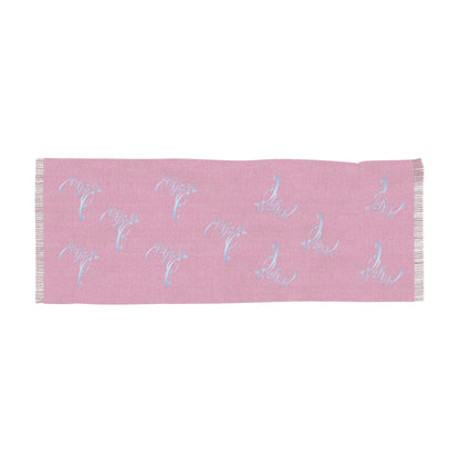 PERSIAN CALLIGRAPHY LIGHT SCARF ای دوست در روضه قلب جز گل عشق مکار