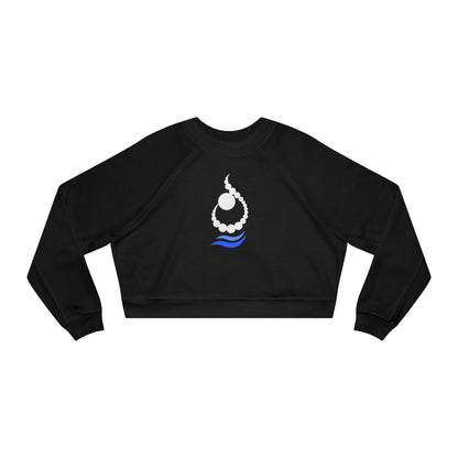 Pull court en molleton orné de perles