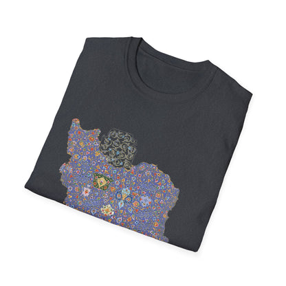UNISEX IRAN MAP T-SHIRT WITH TAZHIB