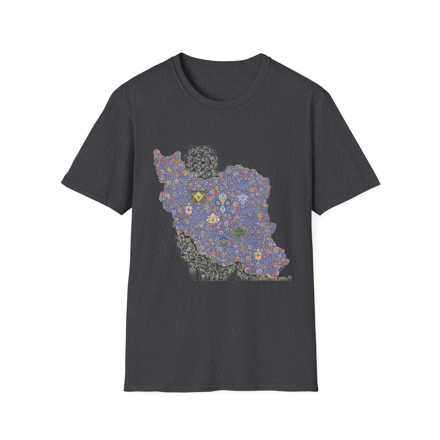 UNISEX IRAN MAP T-SHIRT WITH TAZHIB