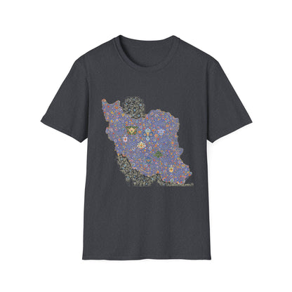 UNISEX IRAN MAP T-SHIRT WITH TAZHIB