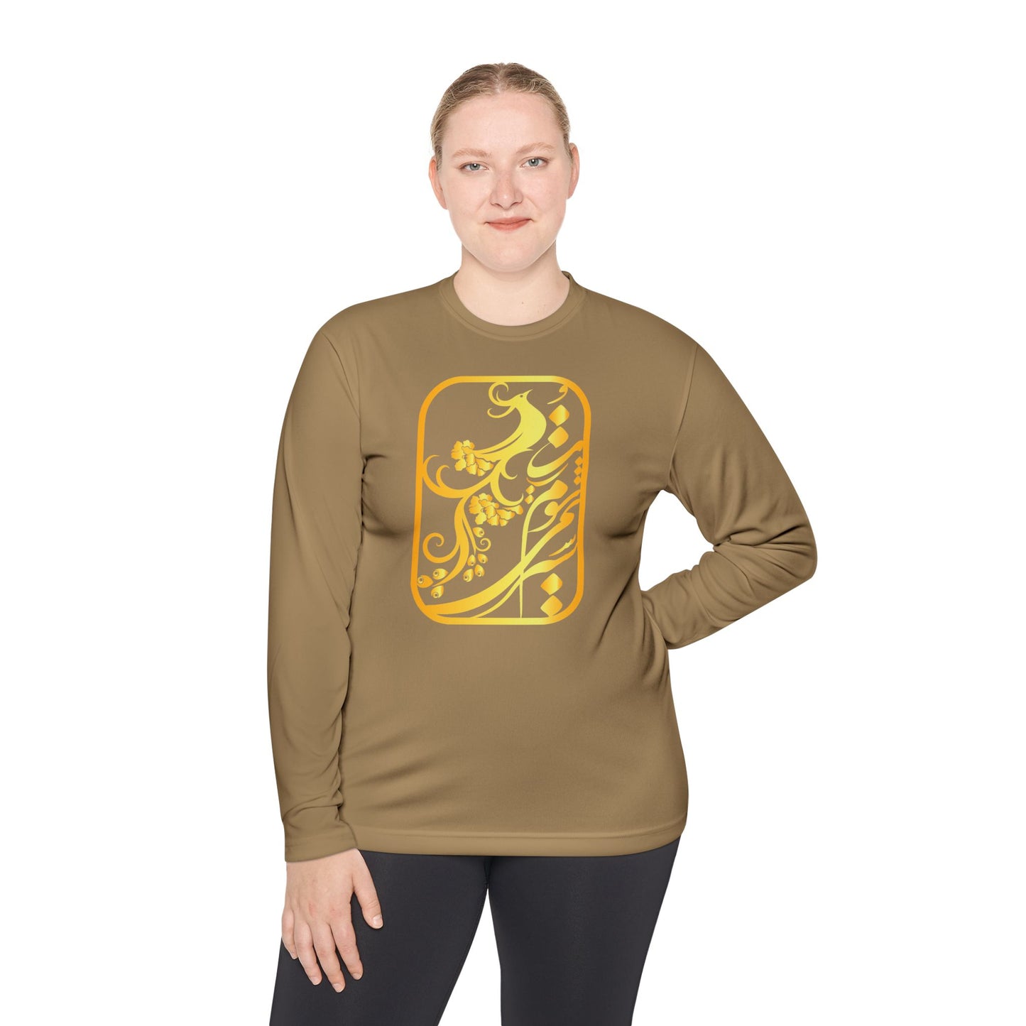 Unisex Lightweight Long Sleeve Tee with Persion Calligraphy