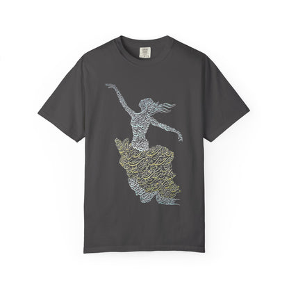 T-SHIRT CALLIGRAPHIE FEMME CARTE IRAN PERSE