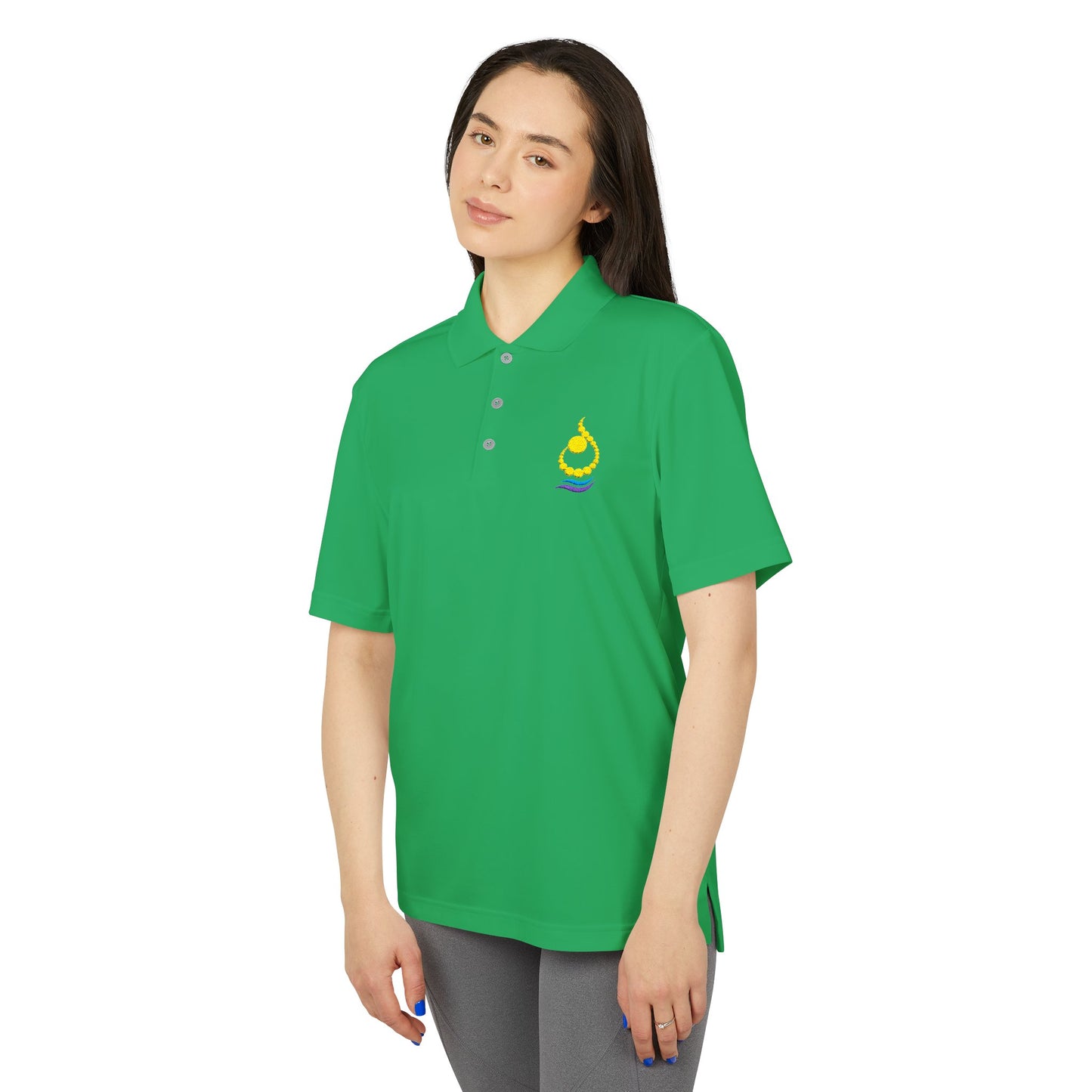 N ALPHABET ADIDAS POLO | ن EMBROIDERED DESIGN