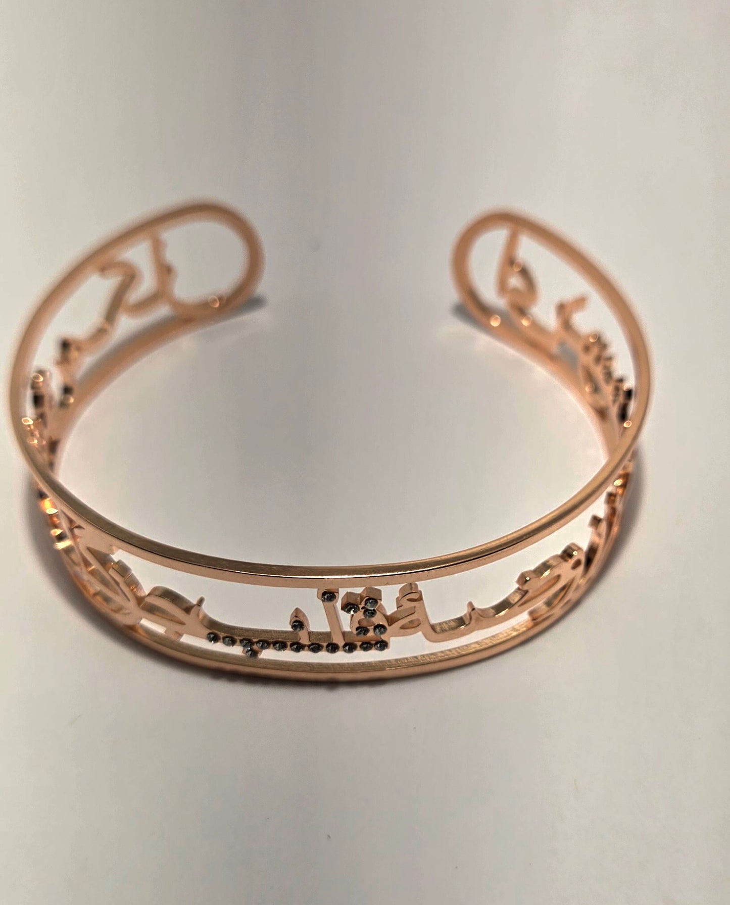 IRAN MAP PERSIAN NAME BRACELET – 18K GOLD PLATED STAINLESS STEEL CUFF