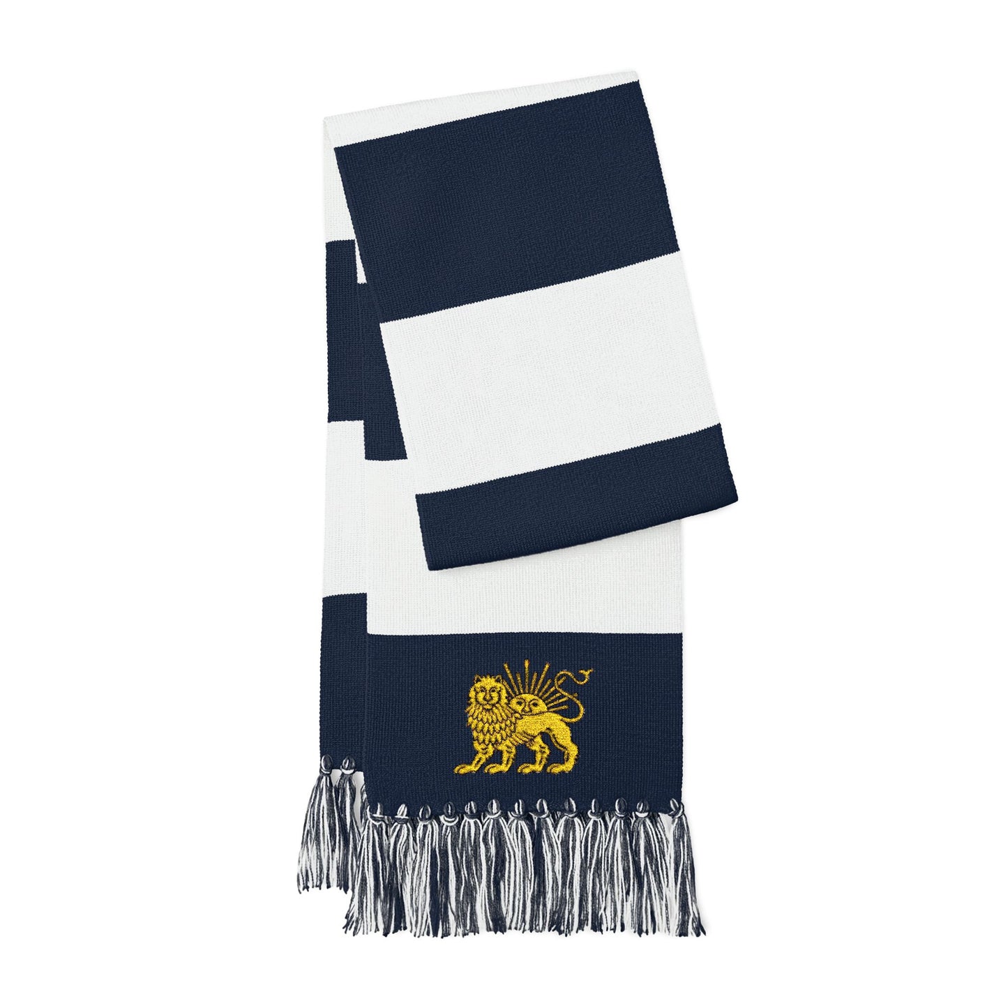 EMBROIDEDRED LION & SUN SCARF