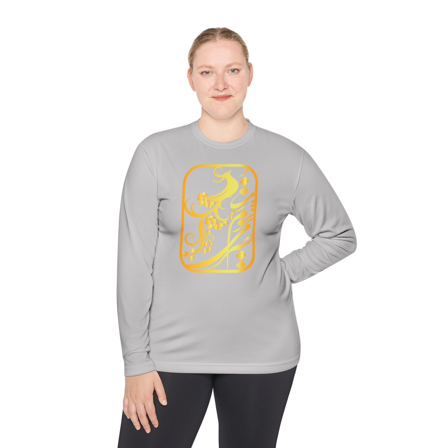 Unisex Lightweight Long Sleeve Tee with Persion Calligraphy