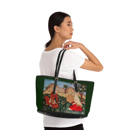 Artistic PU Leather Shoulder Bag – Iranian Miniature layli & Majnoon لیلی و مجنون