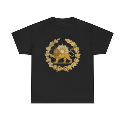 T-SHIRT VINTAGE LION PERSAN ET SOLEIL – SYMBOLE IRANIEN