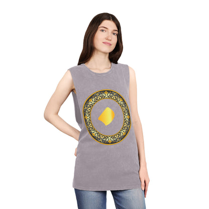 FARSI DOT UNISEX STONEWASH TANK TOP WITH TAZHIB نقطه فارسی