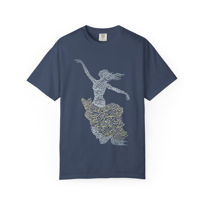 PERSIAN IRAN MAP WOMEN CALLIGRAPHY T-SHIRT