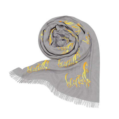 PERSIAN CALLIGRAPHY SCARF "ای دوست در روضه قلب جز گل عشق مکار"