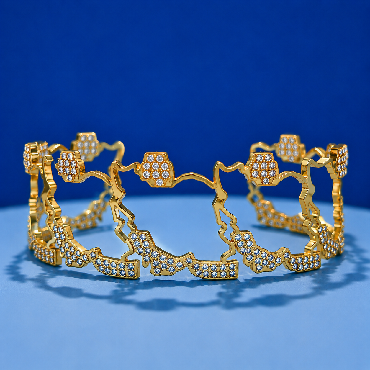 Iran 9 Map Bracelet – Full Blue Lab Diamond