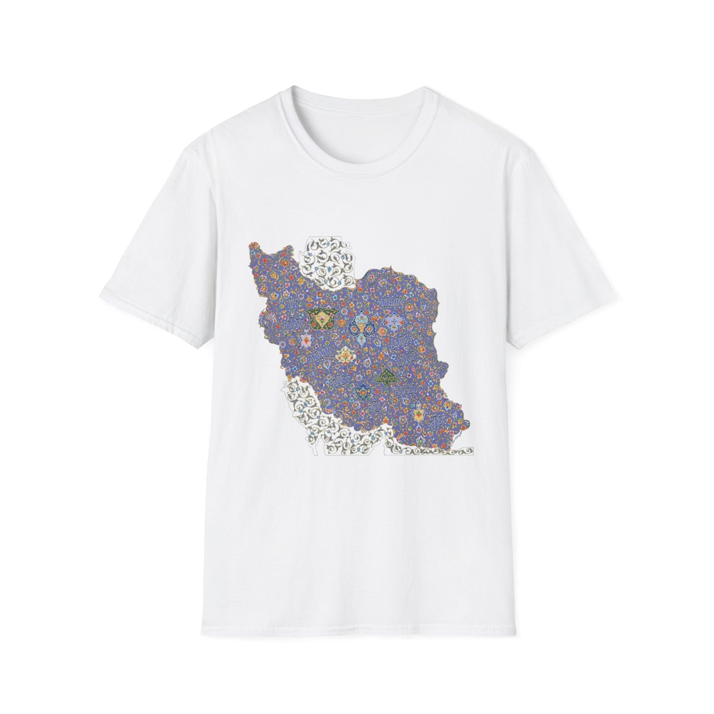 UNISEX IRAN MAP T-SHIRT WITH TAZHIB