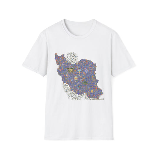 UNISEX IRAN MAP T-SHIRT WITH TAZHIB