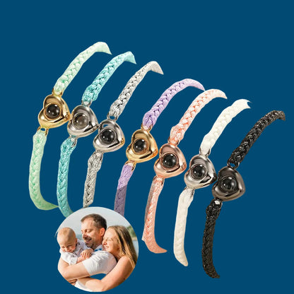 CUSTOM PHOTO PROJECTION BRACELET – PERSONALIZED HEART PHOTO BRACELET